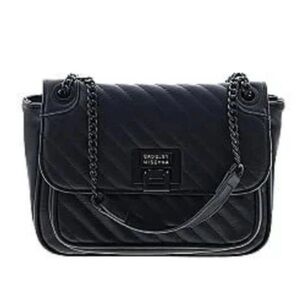 Badgley Mischka Black Vegan Leather Crossbody or Shoulder Strap Bag